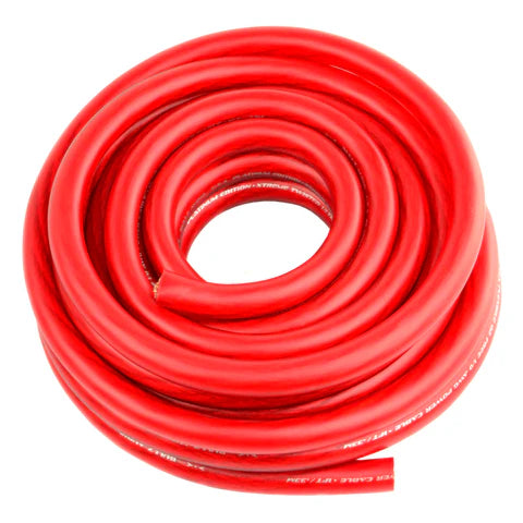 1/0 Gauge 25 Feet High Performance Flexi Amp Power/Ground Cable Wire Red