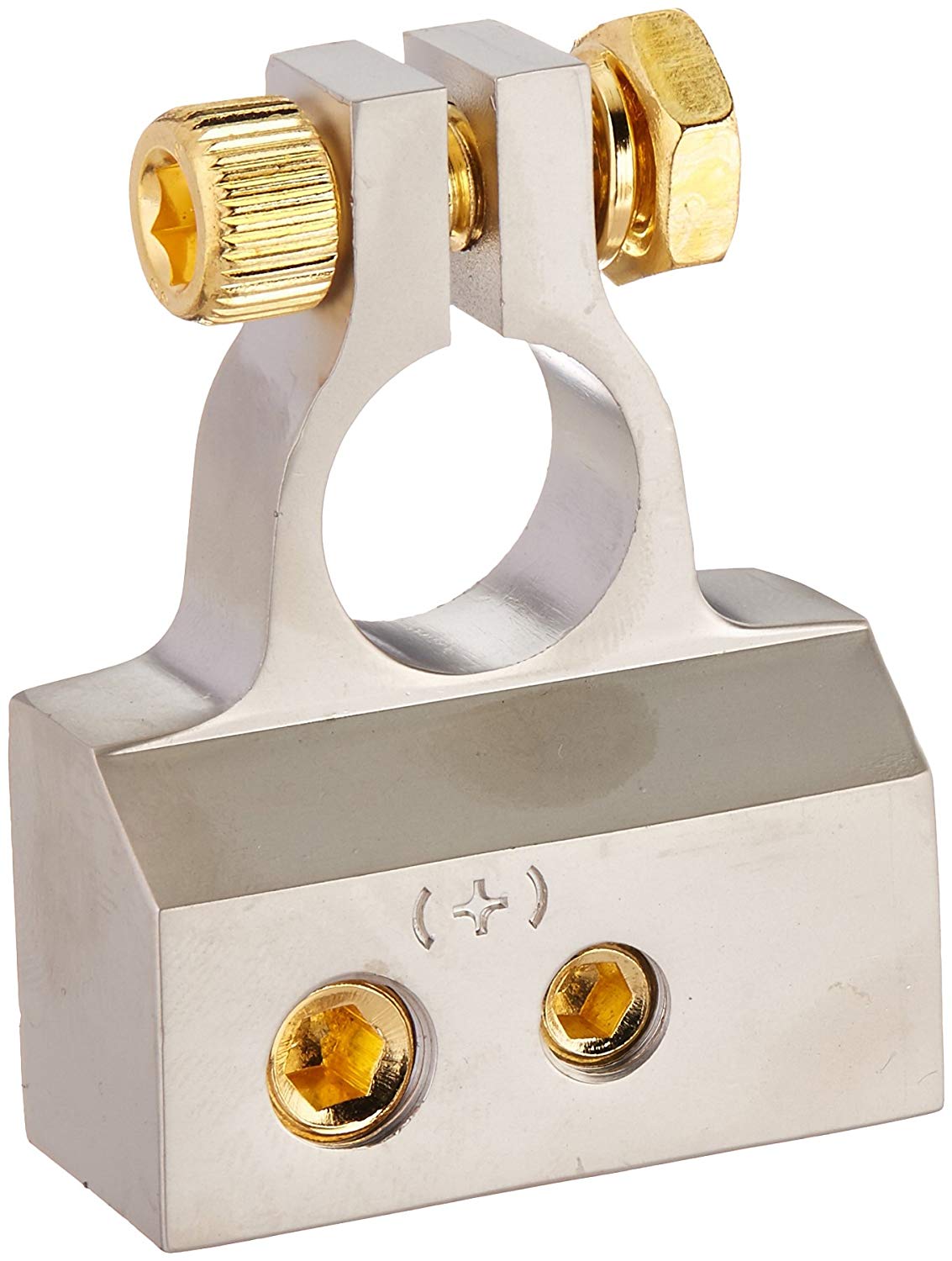 2 American Terminal ABTC300PN 0/2/4/6/8 AWG Single Positive & Negative Power Battery Terminal Connectors Chrome