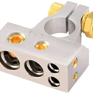 American Terminal 2/ 4 / 8 Gauge AWG Chrome Positive Car Battery Terminal