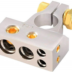 A/T 2/ 4 / 8 Gauge AWG Car Battery Terminal Chrome Positive
