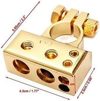 Thumbnail for XP Audio XBTG300P 0/2/4/6/8 AWG Gold Single Positive Power Battery Terminal Connectors