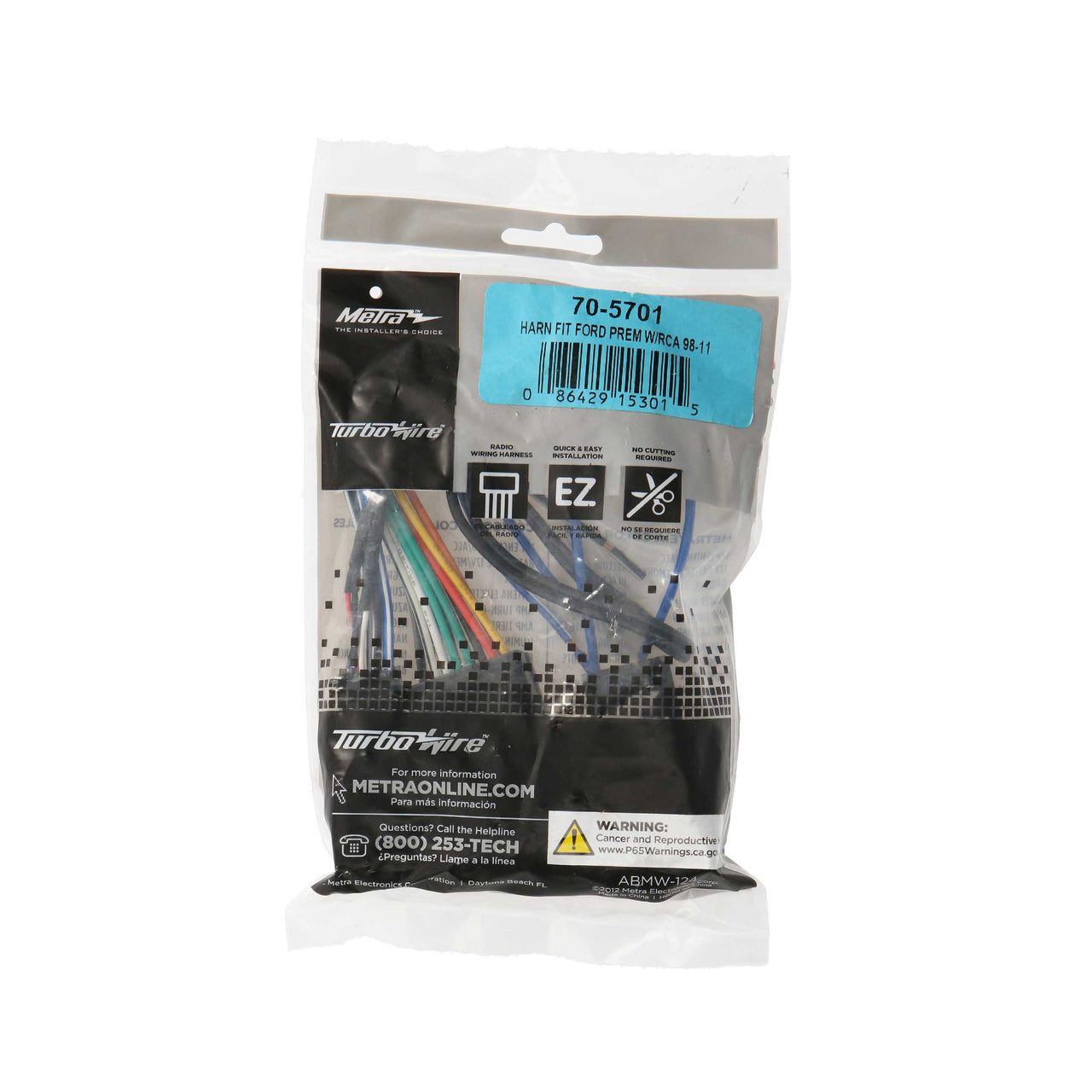 Metra 70-5701 Radio Replacement Harness Compatible Fits Ford Lincoln Mercury 1998-03 (Premium Sound)