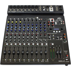 Peavey PV 14 BT Stereo 8-Channel Recording Mixer Bluetooth Connectivity