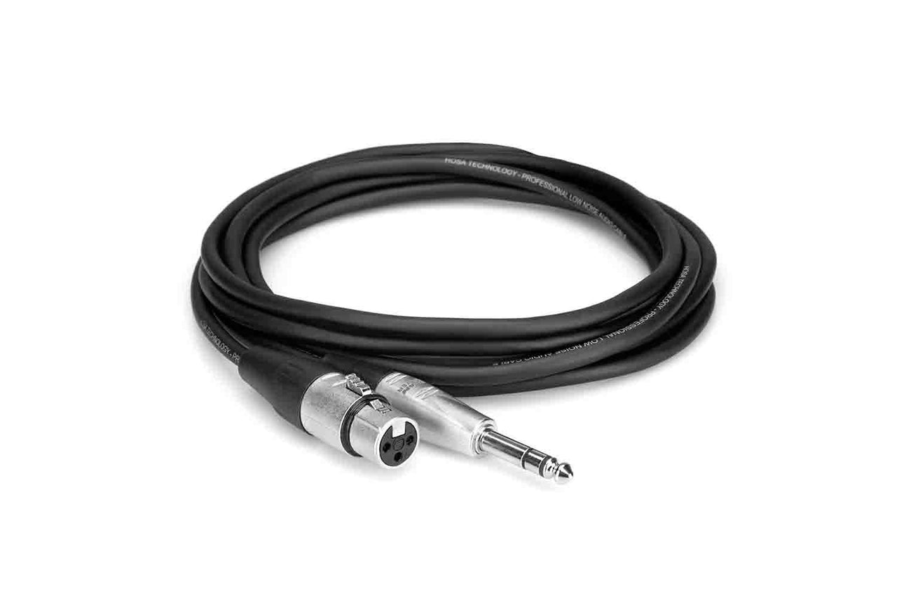 Hosa HXS-005 Pro Balanced Interconnect Cable, REAN XLR3F to 1/4 in TRS - 5 Feet