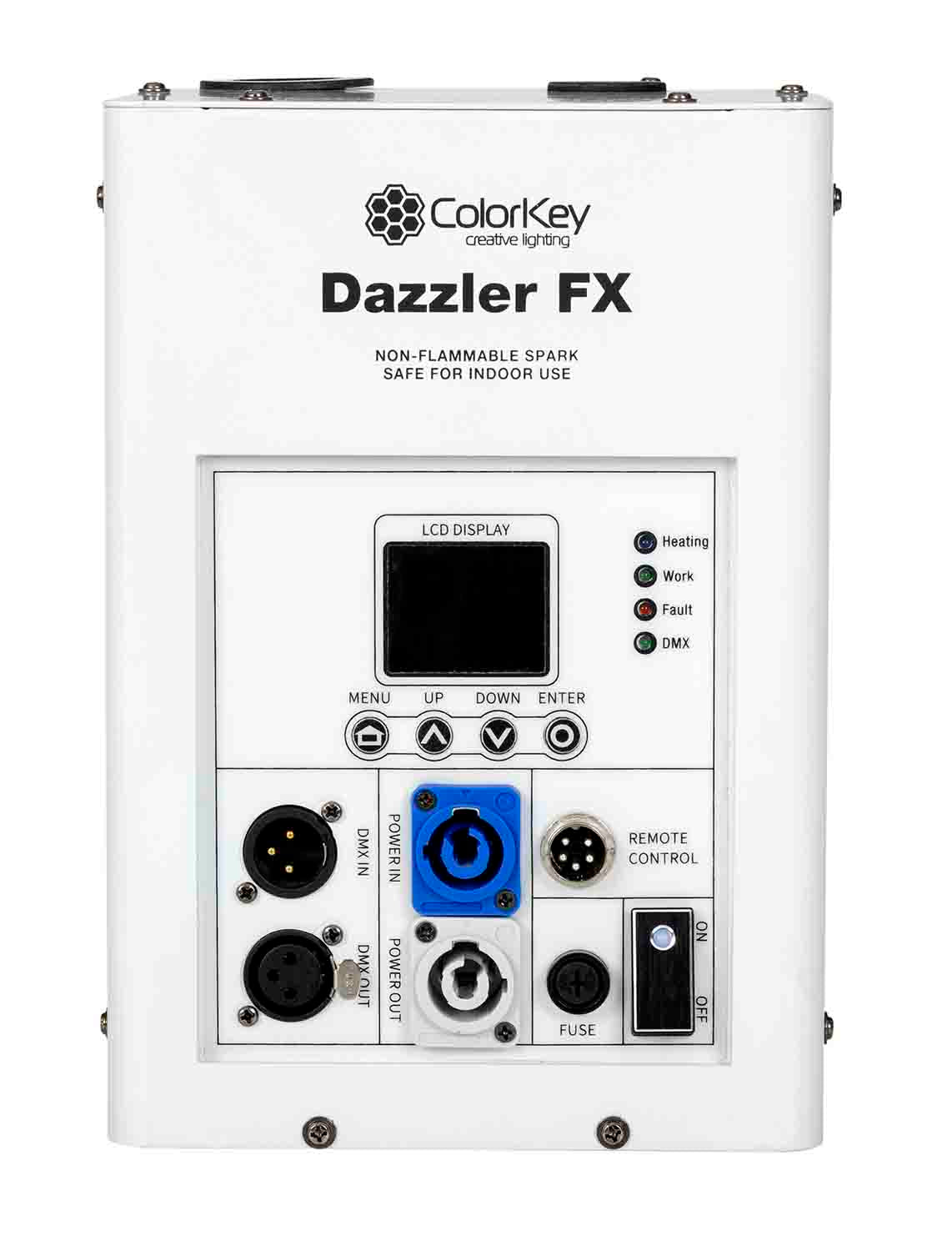 Colorkey CKU-7703-KIT Cold Spark Machine Bundle 2 Dazzlers with Road Case - White