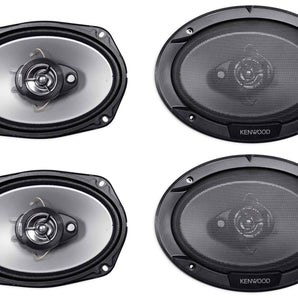 4 Kenwood KFC-6966S 1600 Watt 6x9" 3-Way Car Stereo Speakers