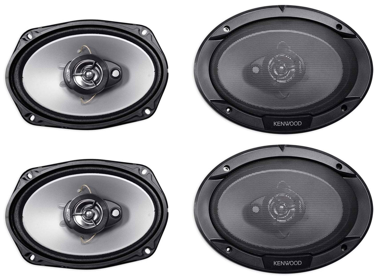 4 Kenwood KFC-6966S 1600 Watt 6x9" 3-Way Car Stereo Speakers