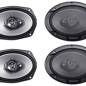 2 Pair Kenwood KFC-6965S 6x9" 400 Watt 4 ohm Sport Series 3-Way 4 Speakers