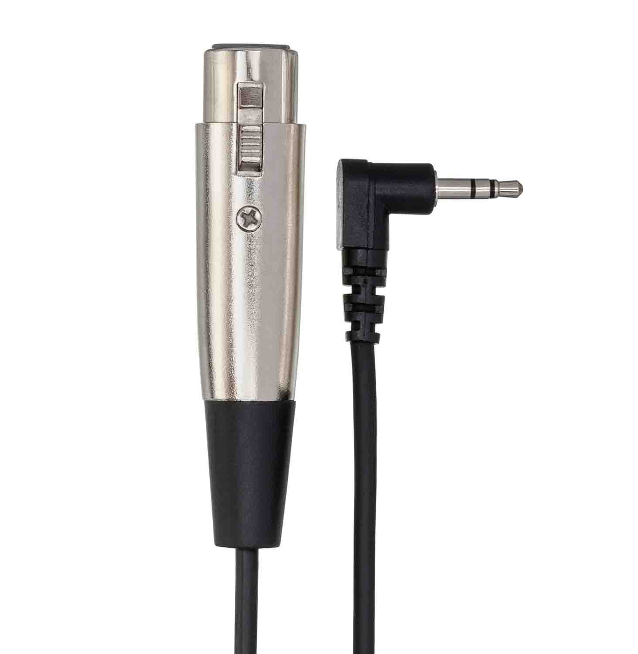 Hosa XVS-102F, XLR3F to Right Angle 3.5 mm TRS Microphone Cable - 2 Feet