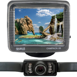  Night vision backup camera for vehicles, featuring a sleek design with LED lights for improved visibility.