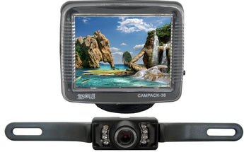  Night vision backup camera for vehicles, featuring a sleek design with LED lights for improved visibility.