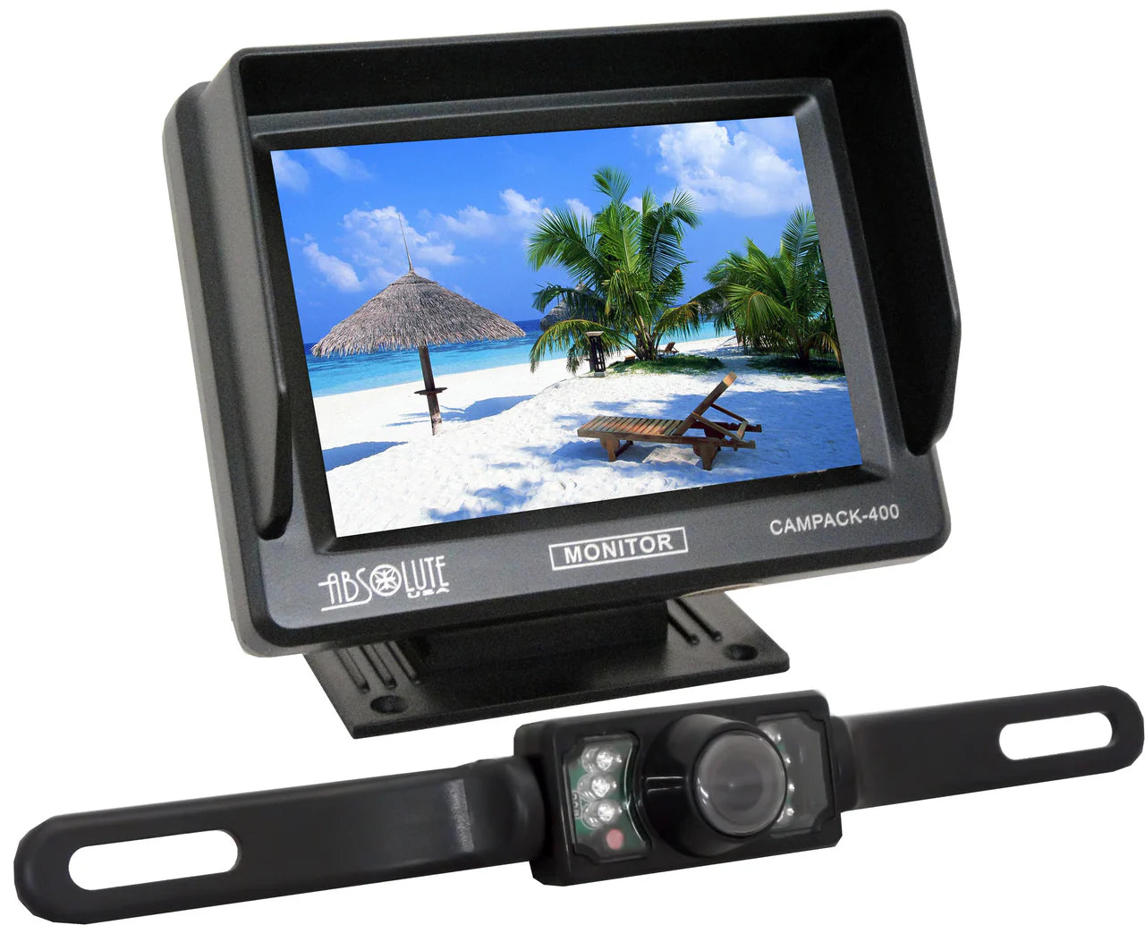 Absolute CAMPACK-400 4" TFT/LCD Rear Monitor w/ Rear View Night Vision Camera