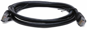 2 Cat6a Ethernet Network Patch Cable RJ45 23AWG 600Mh Solid Copper Wire 3' Black
