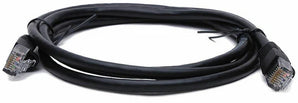 Cat6a Ethernet Network Patch Cable RJ45 23AWG 600Mhz Solid Copper Wire 3' Black