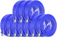 Thumbnail for 10 American Terminal EPC3BL 3' Cat6a Ethernet network patch cable RJ45 23AWG 600M solid copper wire 3'