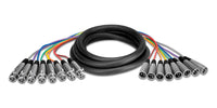 Thumbnail for Hosa XLR-802, 8-Channel Male XLR to Female XLR Snake Cable - 2 Meter