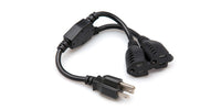 Thumbnail for Hosa YAC-407, Dual NEMA 5-15R to NEMA 5-15P Power Extension Y Cable, 1.5 Feet