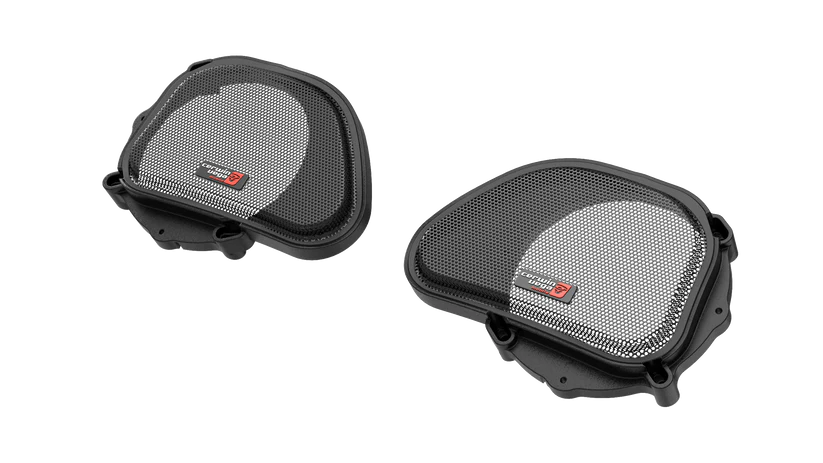 Cerwin Vega CDRG13 1998-2013 Harley Davidson® Road Glide Upper Fairing Speaker Grills w/Cerwin Vega Logo (Pair)