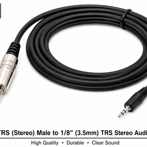 MR DJ CEQS3 MR DJ 3 FEET CABLE 1/4" TRS (STEREO) TO 1/8" MINI TRS (STEREO)