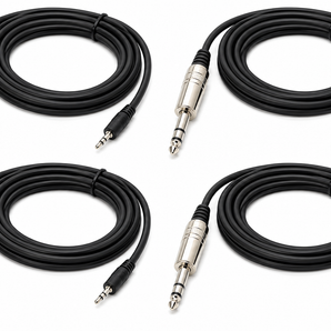 4 MR DJ CEQS3 3 ft 1/4" TRS (Stereo) Male to 1/8" (3.5mm) TRS Stereo Audio Cable