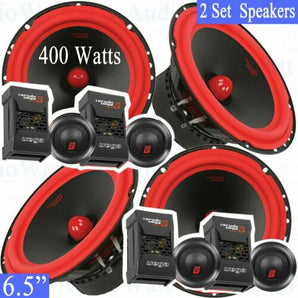 3 Sets Cerwin Vega Combo V65C Component & V65 Speakers & VCU84 Amplifier