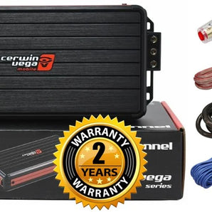 Cerwin Vega VCU84 Compact/Micro 4 Channel Car Amplifier Class D+ 4G Amp Kit