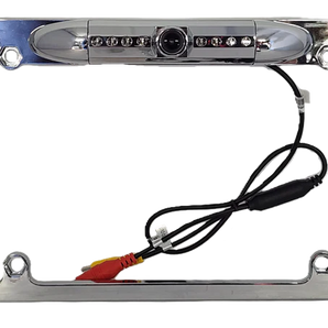 Cerwin Vega CLF1C Chrome HD License Plate Frame with Backup Camera for better visibility.
