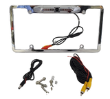 Cerwin Vega CLF1C Chrome HD License Plate Frame with Backup Camera for better visibility.