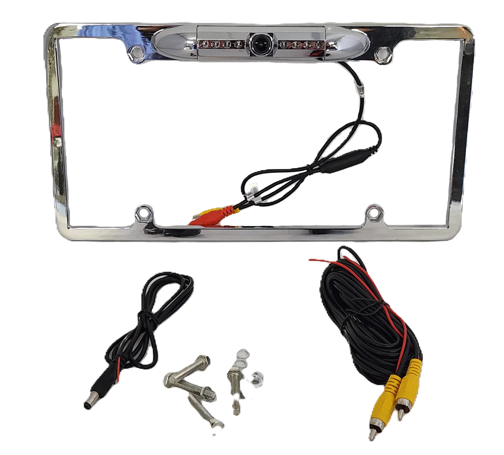 Cerwin Vega CLF1C Chrome HD License Plate Frame with Backup Camera