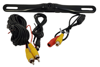 Cerwin Vega CLP1 Black HD Slim License Plate Backup Camera on a white background