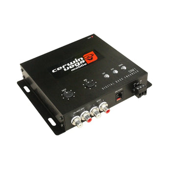 Cerwin-Vega CVM1 Digital Bass Reconstruction Processor with box and accessories, featuring Epicenter Enhancer and equalizer.
