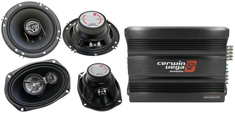 Cerwin Vega CVP1600.4D 1600W 4-Ch + XED-62 6.5" & XED-693 6x9" Speakers + AMP KIT