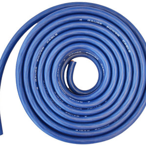 Absolute P4-50BL 50' 4-Gauge Blue Copper Mix Power Ground Wire Cable