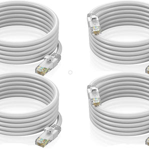 4 American Terminal EPC3WH 3' Cat6 patch cableCat6a Ethernet network patch cable RJ45 23AWG 600M solid copper wire 3' White