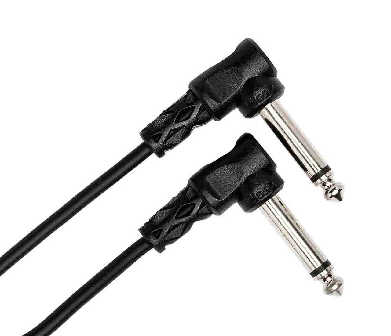 Hosa CFS-106, 6 Inch Molded Right-Angle Guitar Patch Cable Package (6 Pack)