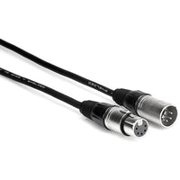 Thumbnail for Hosa DMX 5-Pin XLR Male to 5-Pin XLR Female Extension Cable - 3'