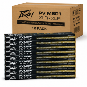 12 Pack Peavey PV MSP1 8-XLR / 4- 1/4" Microphone Package W/ Stand Cable