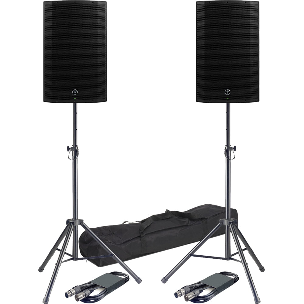 2 Mackie Thump15BST 1300W Boosted 1300W 15" Powered Speaker 2-Way  with 3-channel Digital Mixer