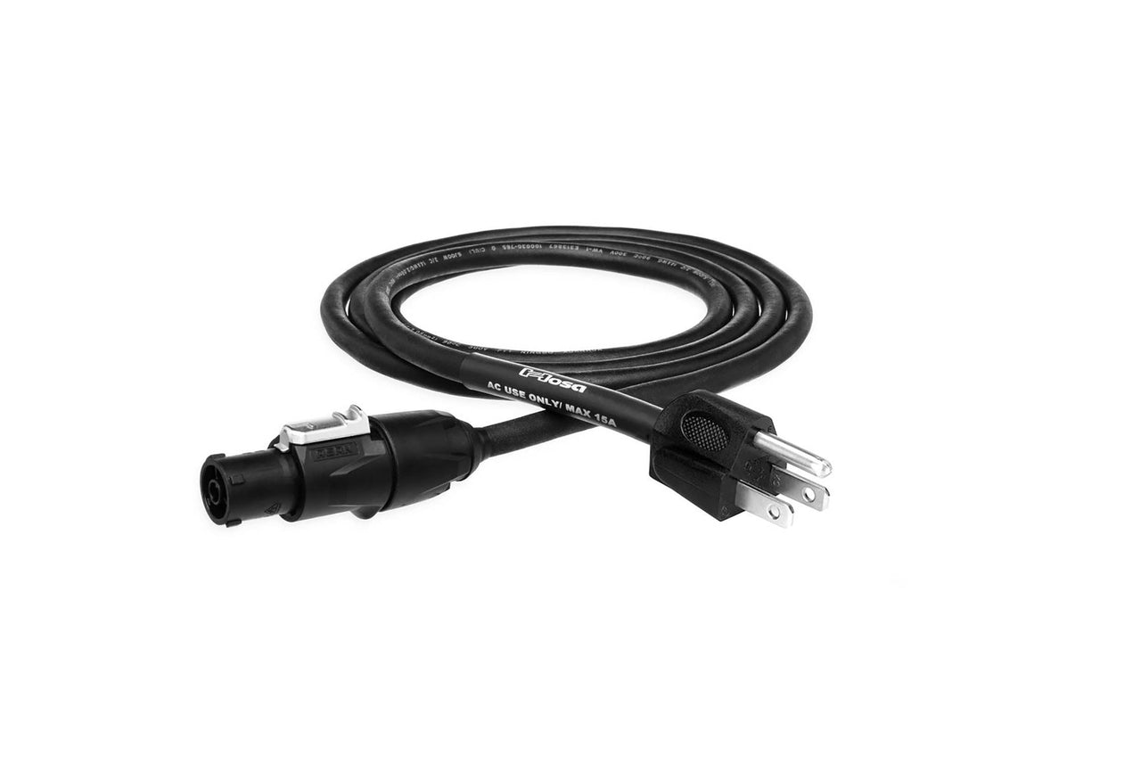 Hosa PRXN-110, PRXN Series Power Cord with REAN Power X and Hosa NEMA 5-15P Connectors - 10 feet