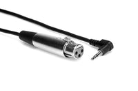 Thumbnail for Hosa XVM-105F Camcorder Microphone Cable, XLR3F to Right-angle 3.5 mm TRS – 5 Feet