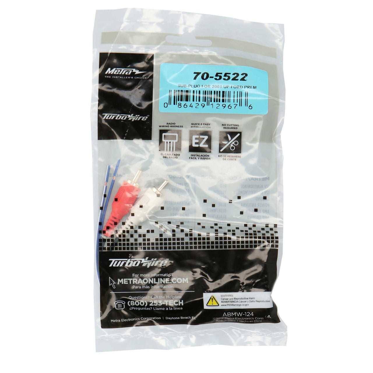 Metra 70-5522 Subwoofer Harness Compatible Fits Ford Lincoln Mercury 2003-2013