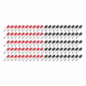 Tsunami TSX-1618GA-FERR 100-Piece Red and Black 16/18GA Ferrules - Refill Pack