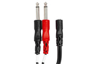 Thumbnail for Hosa YMP-434 Stereo Breakout Cable 3.5 mm TRSF to Dual 1/4 in TS