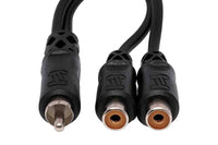 Thumbnail for Hosa YRA-104 Y Cable RCA Male to Dual RCA Female