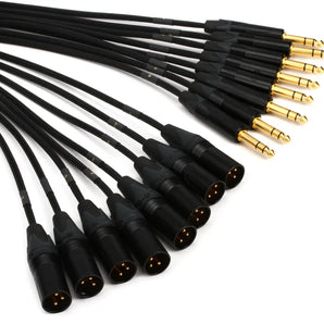 Mogami GOLD 8 TRSXLRM-50 8-channel 1/4 inch TRS Male to XLR Male Snake Cable - 50 foot