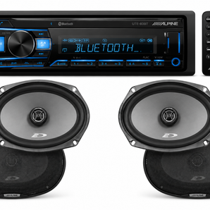 Alpine UTE-83BT Digital Media Receiver + Two SXE-6926S 6x9" Coax Speakers