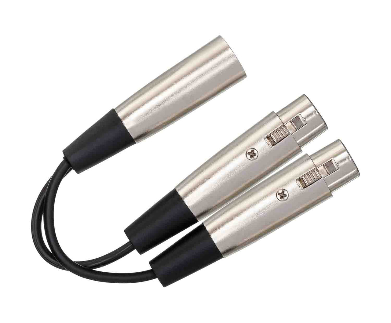 Hosa YXF-101.5, XLR Male to Dual XLR Female Y Cable - 18 Inches