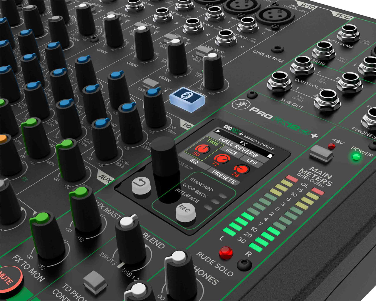 Mackie ProFX12v3+, 12-Channel Analog Mixer with Enhanced FX, USB Recording Modes and Bluetooth