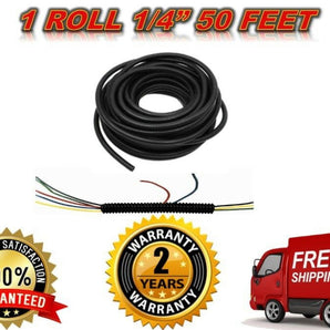 MR DJ SLT14 50 FEET 1/4" SPLIT LOOM WIRE TUBING HOSE COVER PA DJ HOME MARINE