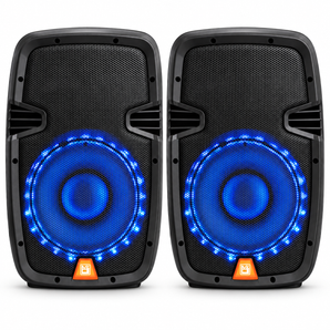 2 MR DJ PBX1859S 10" 2-Way PRO PA Portable Passive DJ Speaker with LED Lighting